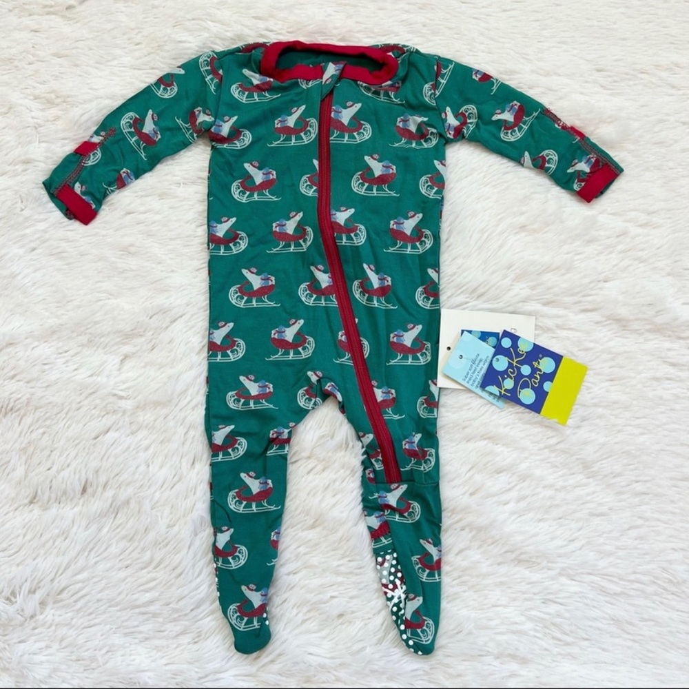 🛷🎄Kickee Pants Ivy Sled- Christmas Green Zippie- Santa Sleigh🎄🛷
